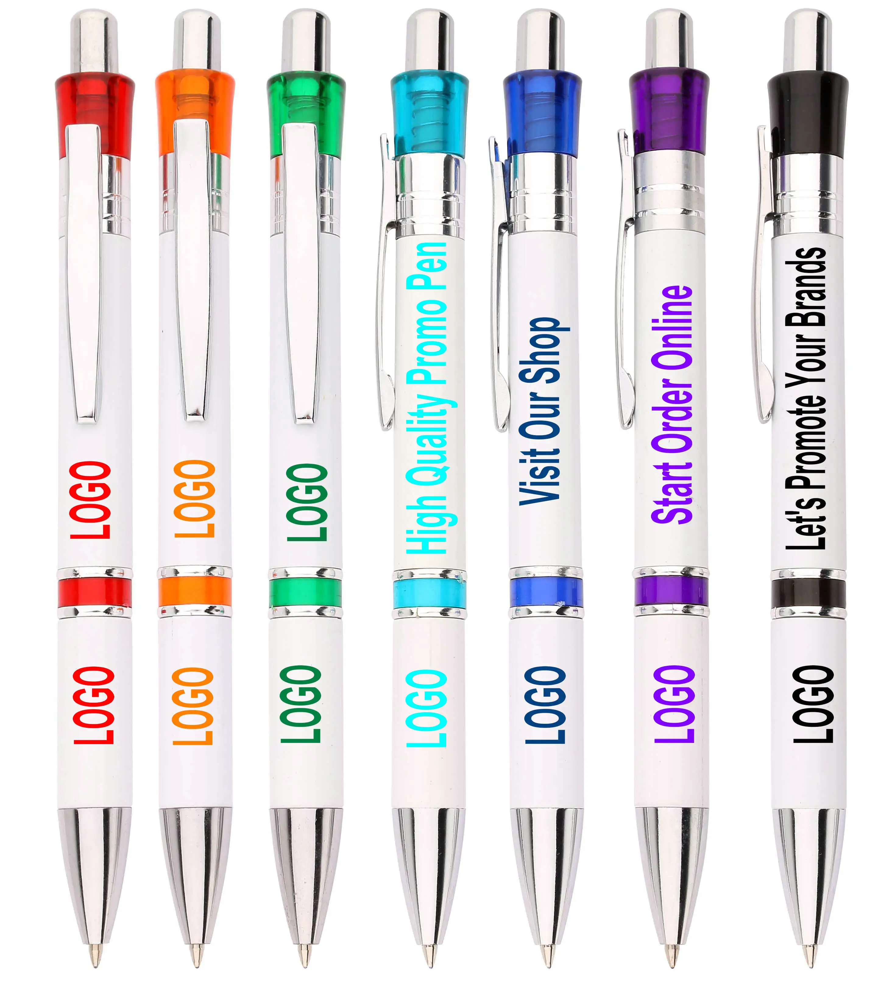 高品質中国製OEMプロモーションロゴプリントAlexlucaイタリアブランドプラスチックボールペンボールペン