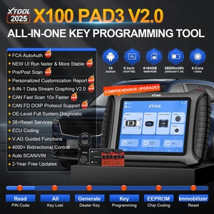 2025 X100 PAD3 V2.0 con codifica ECU Scanner KC100 OBD2 aggiungere chiavi FCA DoIP 38 + servizi strumento diagnostico programmatore chiave - Product Image 2