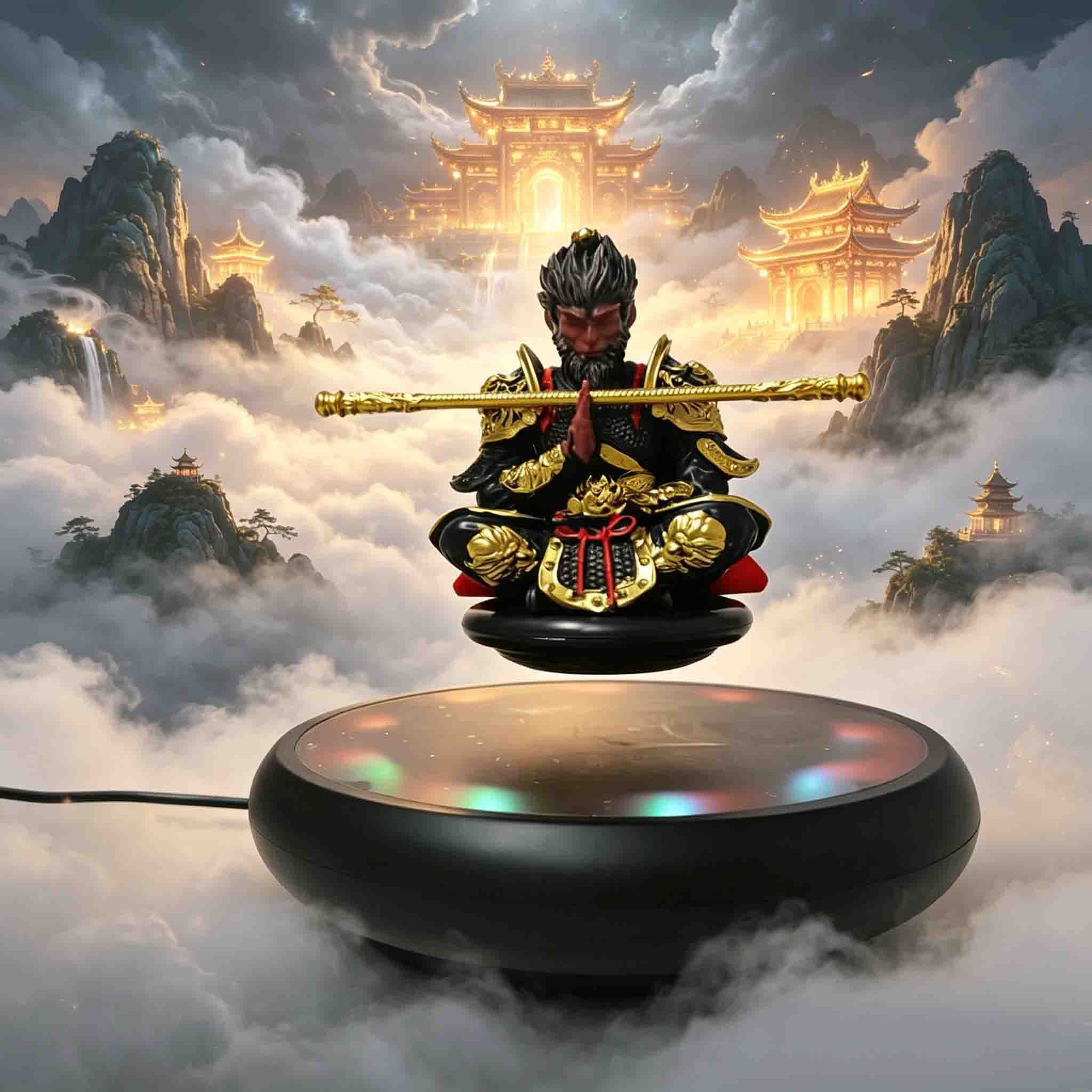 Présentoir flottant à base Bluetooth avec Monkey King