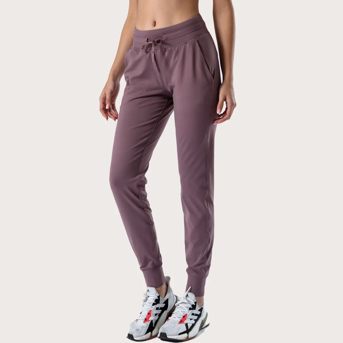 2022 Custom Mulheres de Alta Qualidade Malha Sports Wear Sweatpants Plus Size Leggings Pink Drawstring Senhoras Sports Wear Calças Jogging