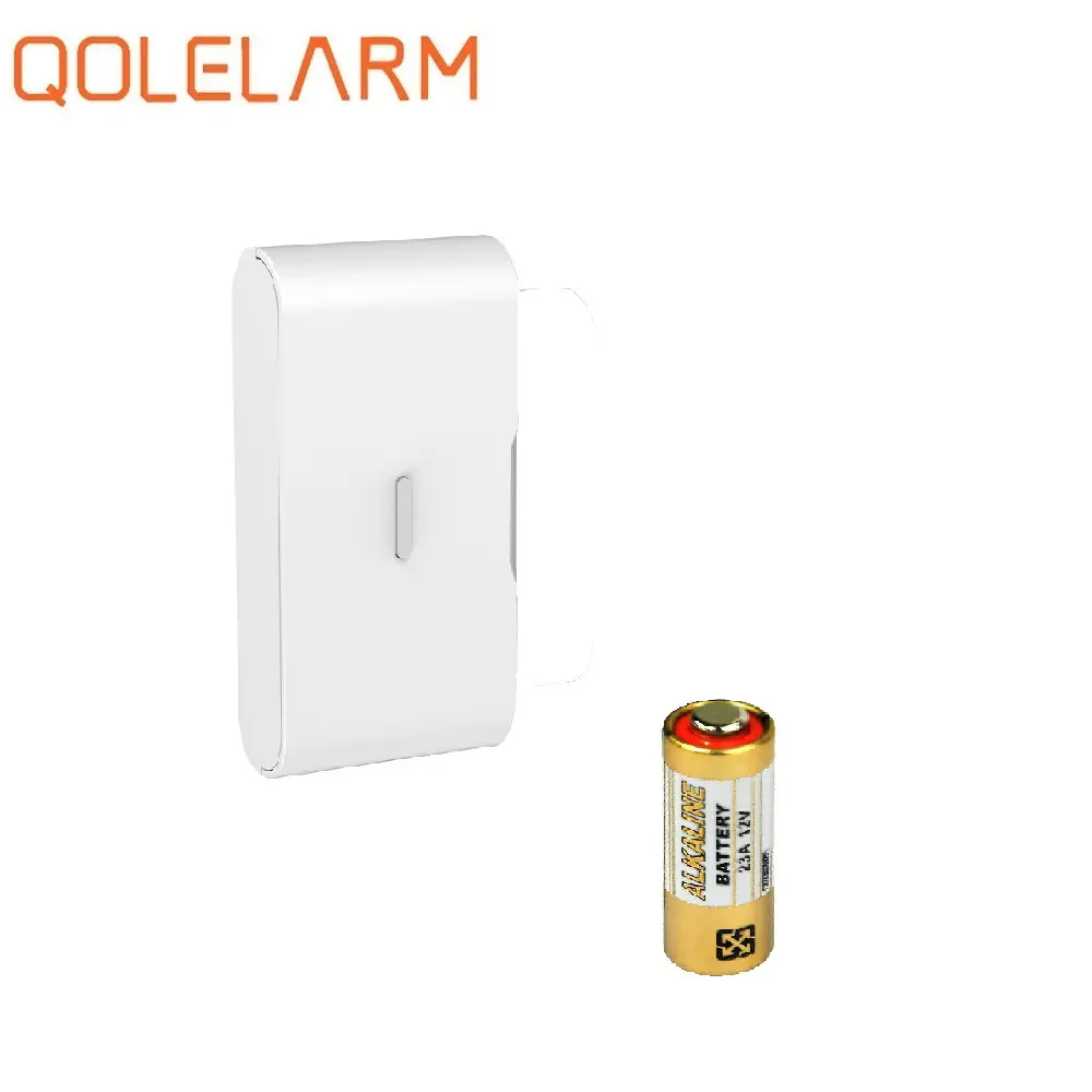 Sensor de rotura de cristal de vibración de choque inalámbrico de seguridad de ventana de puerta corredera de 433MHz de compatibilidad perfecta para alarma inteligente wifi