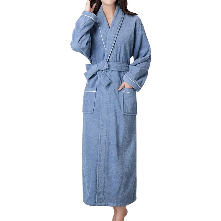 Albornoz de algodón 100%, ropa de dormir de diseñador de lujo, pijama, bata de baño para mujer