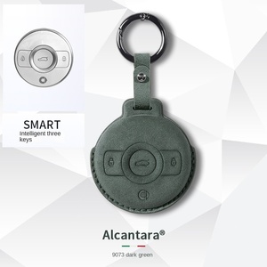 ユニークなスエードキーカバースマート3ボタン車キーシェルリング付きメルセデスベンツスマートエルフワン - Product Image 4