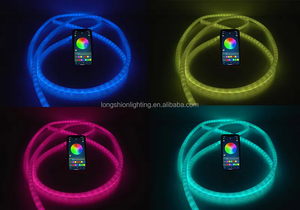 แถบไฟนีออน LED ประดับ360องศาทำจากซิลิโคนมีความยืดหยุ่นสี RGB แบบยืดหยุ่นได้สำหรับตกแต่งคริสต์มาสแบบหรูหรา DC5V - Product Image 6