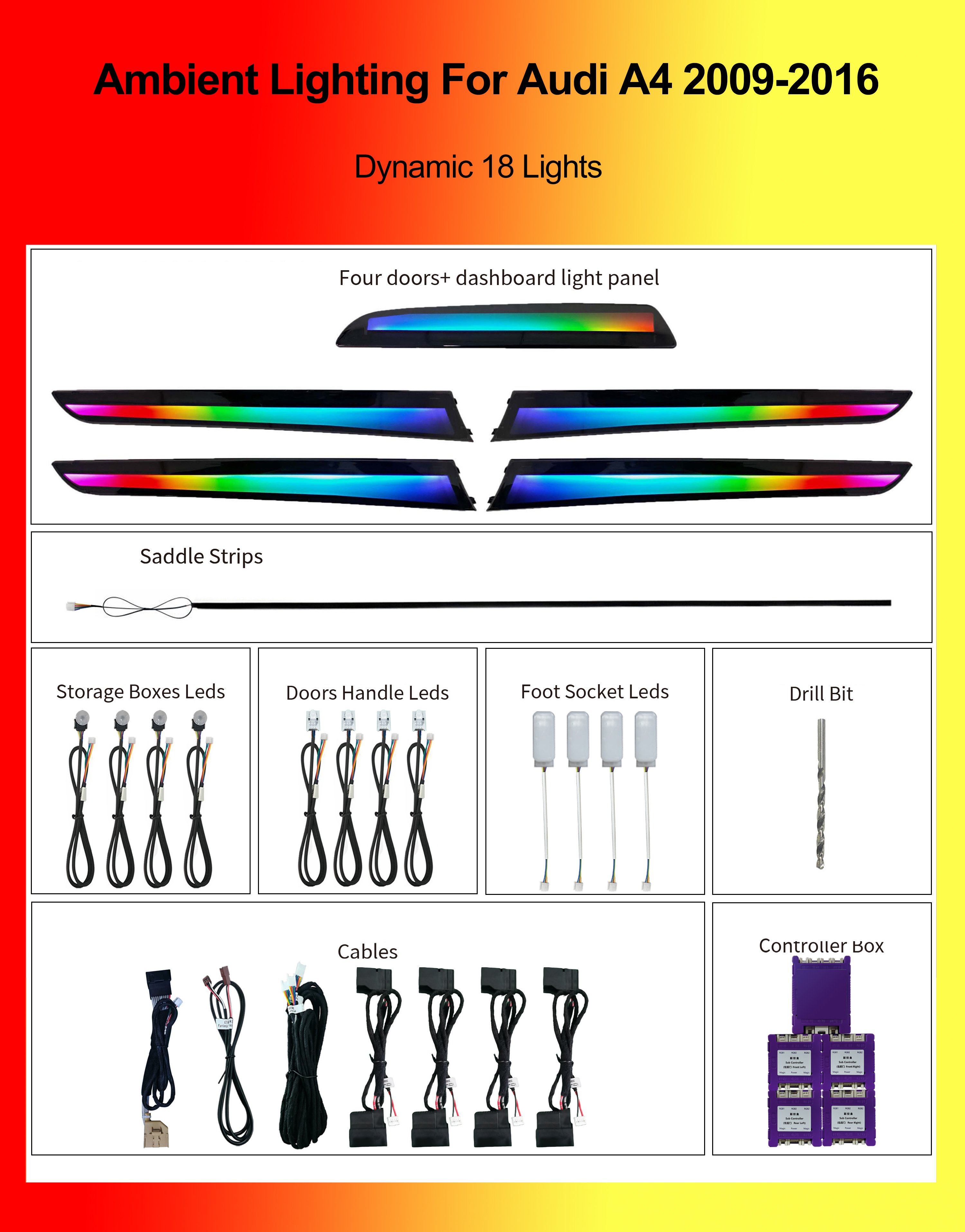 18 lumières dynamiques