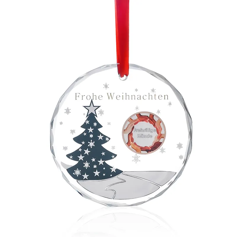 Factory Wholesale Clear Crystal Christmas Tree Ornaments for Party Decoration