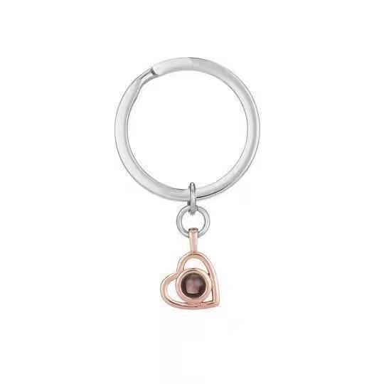 Porte-clés Or Rose Cent Langues