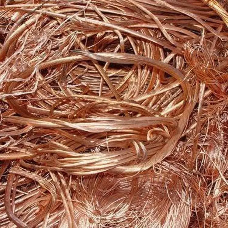 Chatarra de alambre de cobre 99.99% puro y brillante con bajas impurezas para reciclaje y reutilización