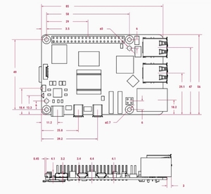Raspberry Pi 5b Development Board Kit Linux Computer AI Programmier entwicklungs karte