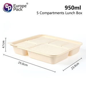 Environmental 3 4 5 Compartment Packing <strong>Box</strong> Containers Corn <strong>Starch</strong> Biodegradable Lunch Bento <strong>Box</strong> - Product Image 5
