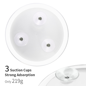 紧凑型旅行就绪镜圆形定制放大镜，带三个吸盘，易于安装 - Product Image 4