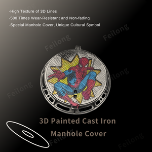 Tùy chỉnh 3D Vòng nghệ thuật trang trí cửa cống Bìa SMC Composite/gang vật liệu cho ngoài trời bão cống đường Bộ sản phẩm - Product Image 5