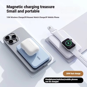3 in 1ミニ内蔵ケーブルカスタムロゴ磁気ワイヤレスパワーバンク5000mah - Product Image 5