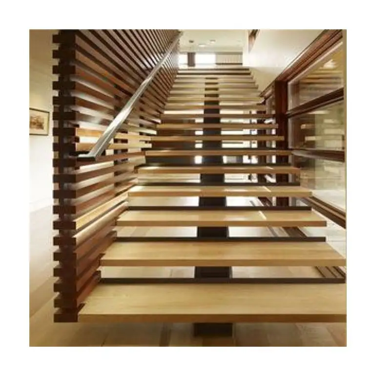 Residenza all'interno scala moderna casa scale in acciaio/scala dritta galleggiante Escada
