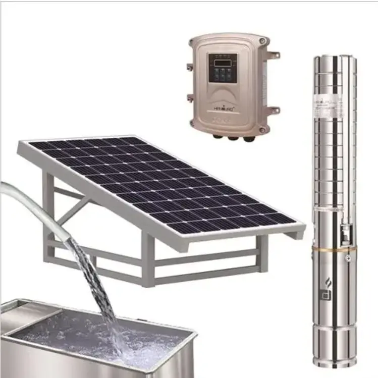 Sistema de bomba solar de alto cabezal y alto flujo para perforar agujeros en paneles solares y soportes