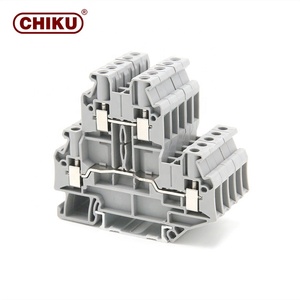 Precio de fábrica Alimentación a través del bloque de terminales Empuje en carril DIN Bloque de terminales de tornillo universal eléctrico - Product Image 1