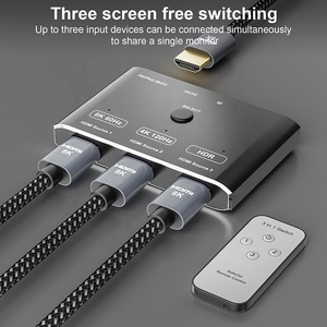 High Speed Ultra 48Gbps 8K 3 to 1 <strong>HDMI</strong> 2.1 Switch Box Converter 4K 120Hz HDR 3 Port <strong>HDMI</strong> Switch Switcher 3 in 1 Out With Remote - Product Image 2