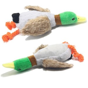 Zwei neue Plüsch-Quietschspielzeuge in Enten-/Hundemotiv, 28 cm, realistische Wildenten-Haustierbedarfsartikel. - Product Image 2