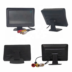 Mini Monitor de escritorio para coche, pantalla de TFT-LCD de 4,3 pulgadas, 2 AV, sistema de entrada de vídeo, visión trasera, imagen inversa, amplio voltaje de 9V-35V - Product Image 6