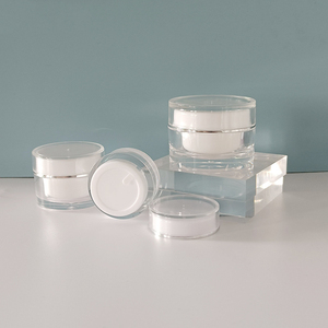 <strong>5g</strong> 10g 15g 20g 30g 50g Plastic Acrylic Jar Double Walled Cosmetics Face Cream Jars With Lid Eye Serum Box Trial Sample <strong>Bottle</strong> - Product Image 1