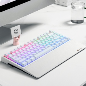 2023 nueva moda teclado inalámbrico RGB para juegos RGB retroiluminado personalizado 82 teclas Mini Teclado mecánico óptico para escritorio - Product Image 1