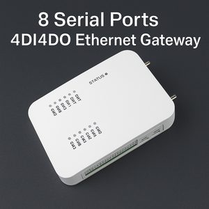 Puerta de enlace Ethernet IoT con 8 puertos serie y control remoto de adquisición de datos 4DI/4DO compatible con TCP/IP WIF Cat1. - Product Image 3