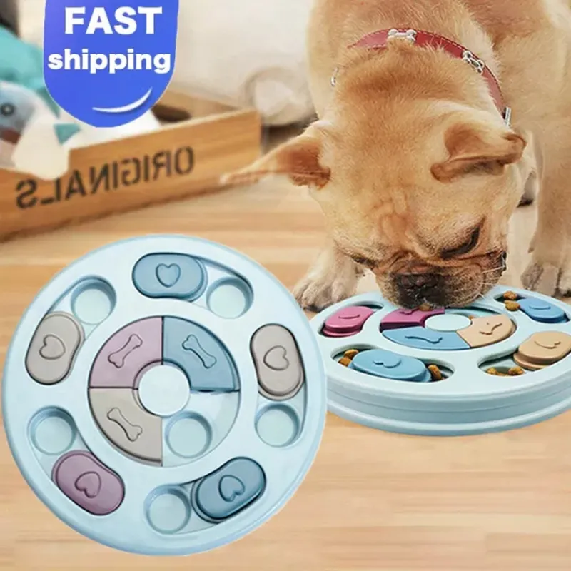 Quebra-cabeça para animais de estimação, quebra-cabeça de brinquedo para cães com alimentação lenta, treinamento de qi, interativo, nível 2, jogo de quebra-cabeça, brinquedos de alimentação