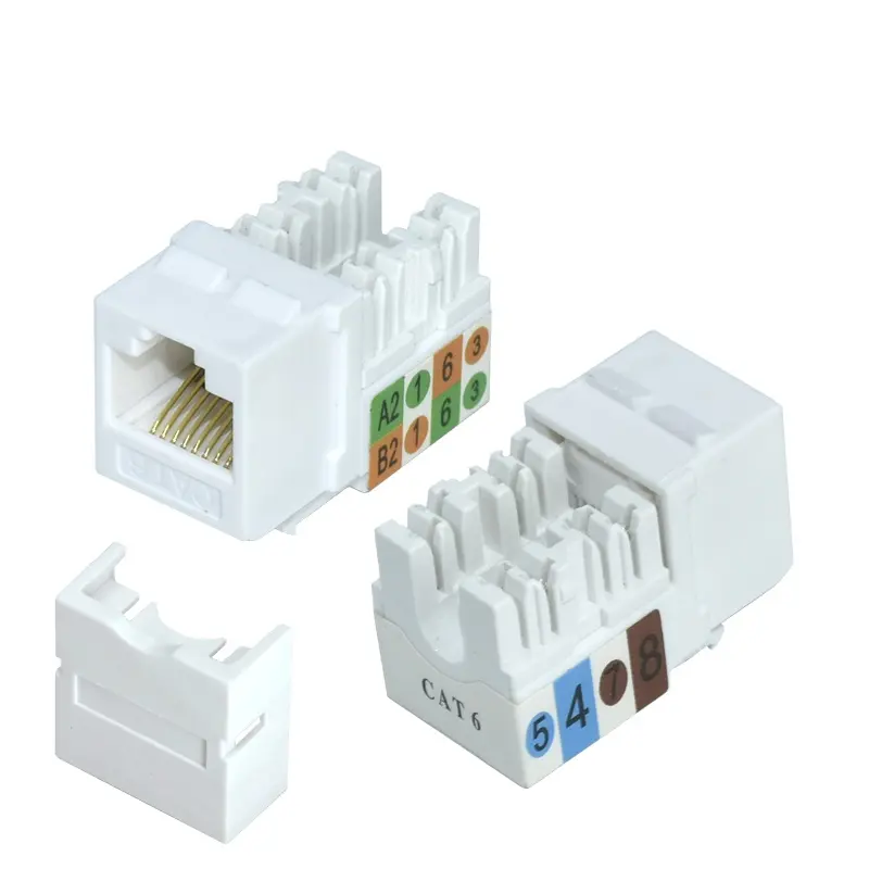 CAT6A Keystone RJ45-Buchse 8 P8C CAT6 CAT5e U L-Zertifizierung CAT6 Network Cat5e 8 P8C RJ11-Netzwerkverbindungskoppler XJY-NE-188