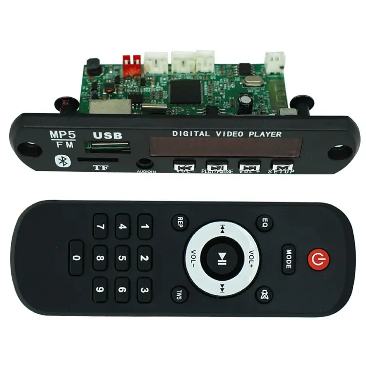 Плата MP5 HD видеоплеера 5 в постоянного тока до 12 в, MP5/mp3-плеер, Плата усилителя, USB, FM, музыка, мВ, Bluetooth, MP5/MP3 модуль, декодер, плата