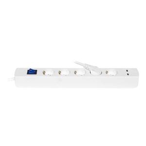 DUOversal Tisch buchse, 5-10-Wege, 2 x <span class=keywords><strong>USB</strong></span> 5V/2,4 A, 3x1,5 ², 1,4 m, weiß (9019431041) - Product Image 1