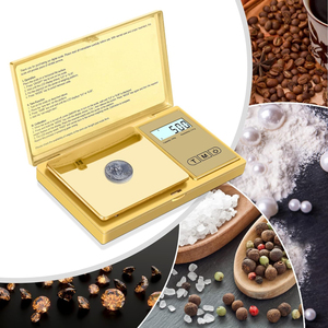 200克/500克x 0.01克数字口袋珠宝秤镀金电子硬币秤称重珠宝食品草药粉