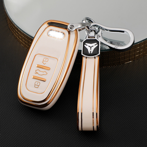 เคสกุญแจรถ TPU นิ่มแบบพรีเมียมอุปกรณ์เสริมปลอกกุญแจรถสำหรับ Audi A6L A7 A3 A8L กระเป๋าพวงกุญแจ S6 S5 - Product Image 3