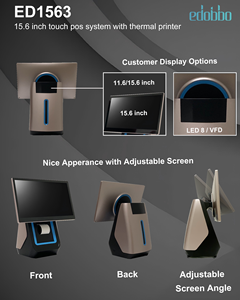 Nice Appearance 15.6 Inch <strong>Windows</strong>/Android POS System <strong>with</strong> Dual Screen Solution, 80mm <strong>Built</strong>-in Printer POS Machine - Product Image 5