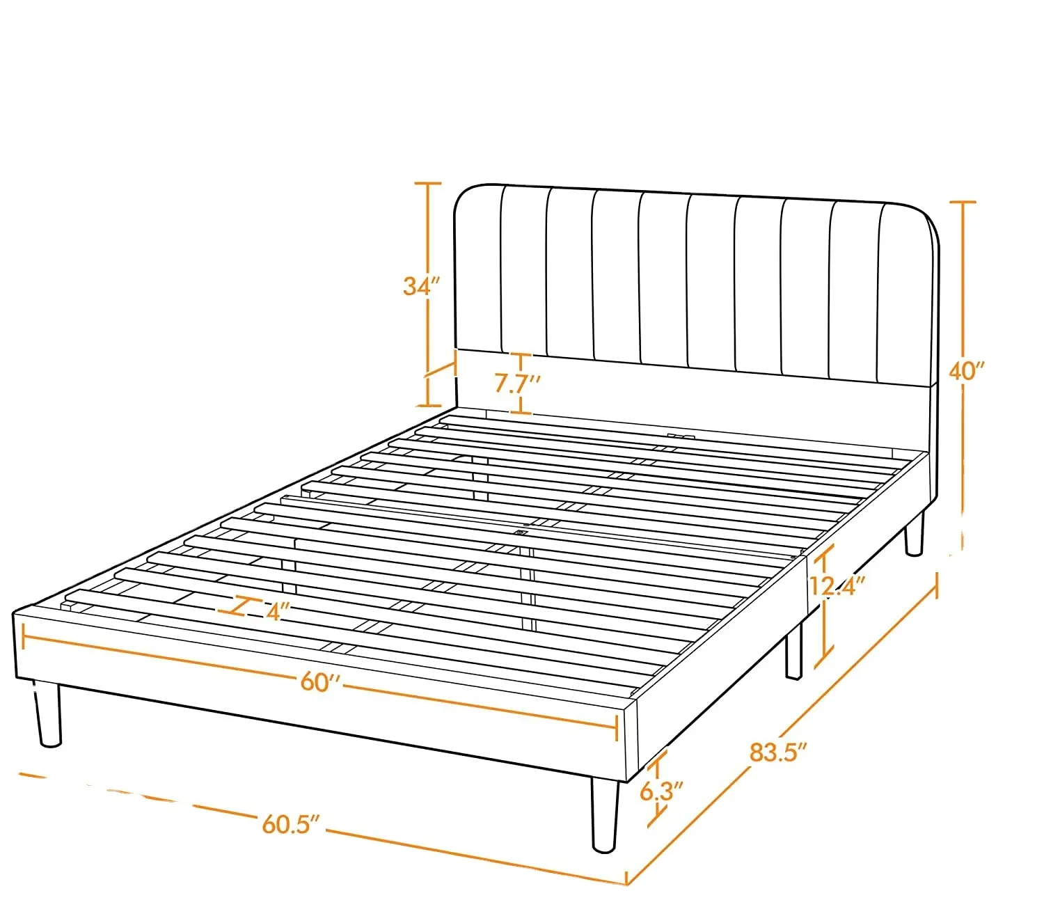 Kraliçe kadife döşemeli Platform yatağı çerçeve yatak vakıf kanal tepeli başlık ve ahşap çıta desteği