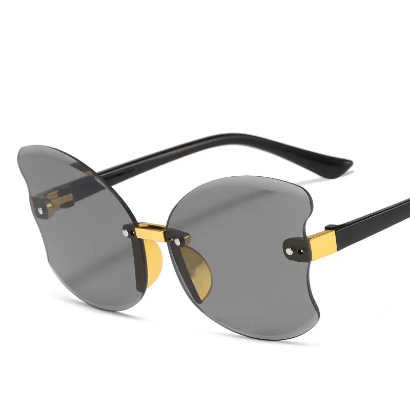 2021 nuovi occhiali da sole con lenti irregolari senza montatura fashion party outdoor photo arc occhiali da sole per bambini