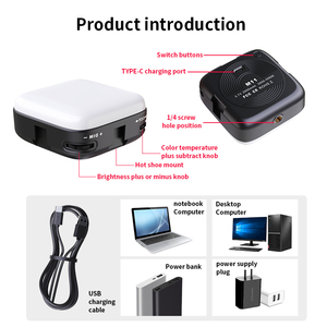 KAZHIポータブルLEDクリップライト充電式ビデオ会議フィルライト調整可能3ライトモバイルライブストリーミングに適しています