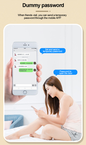 Kỹ thuật số khóa thông minh với chụp từ xa hẹp loại sinh trắc học vân tay thẻ nhớ dữ liệu lưu trữ tùy chọn - Product Image 5