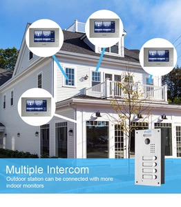Multi-<strong>apartment</strong> Tuya Villa Doorphone <strong>Intercom</strong> with Wifi 4 <strong>Apartments</strong> Muti-function Video Interphone Security <strong>Intercom</strong> <strong>System</strong> - Product Image 6