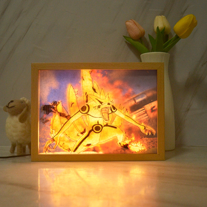 Geschenk papier Schnitz lampe Papier muster Malerei <span class=keywords><strong>LED</strong></span> Farbe Shadow Box Rahmen Papier geschnittene Licht box