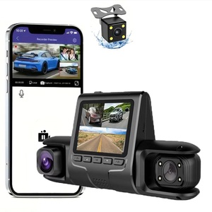 Pantalla de 2 pulgadas WiFi 3 canales coche DVR 1080P 3 lentes interior vehículo Dash CamThree Way Cámara DVRs grabadora Video Dashcam videocámara - Product Image 1