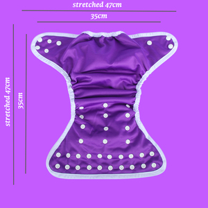 ผ้าอ้อมผ้า AIO สำหรับเด็กทารกผ้านิ่มสีพื้น - Product Image 3