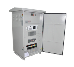 Inversor híbrido trifásico de 50KW y 360VDC para exteriores, 120/208VAC con controlador solar y cargador de batería AC/DC, todo en uno