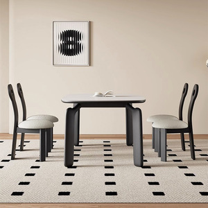 Đơn Giản Thiết Kế Hiện Đại Cổ Hình Chữ Nhật Rắn Gỗ Bàn Ăn Matte Màu Trắng Tinh Khiết Cho Hộ Gia Đình Nhỏ Căn Hộ Đồ Nội Thất Nhà - Product Image 4