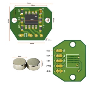 14bit I2C/SSI Hochpräzises berührungs loses magnetisches Servomotor-Encoder modul MT6701 Differential Hall Angle Sensing Measurement - Product Image 5