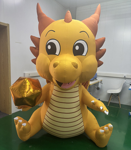 Dễ thương Linh Vật Trang phục khổng lồ <span class=keywords><strong>Inflatable</strong></span> lửa rồng Air Blower quảng cáo khuyến mãi nhân vật phim hoạt hình inflatables - Product Image 1