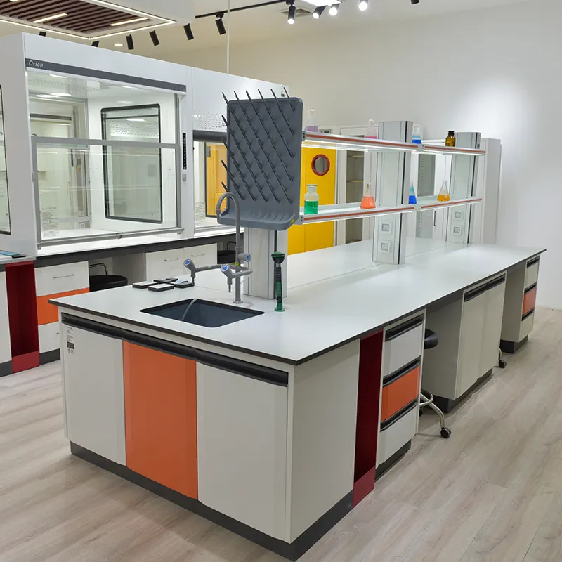 싱크대이있는 전문 맞춤형 학교 실험실 가구 물리적 실험실 테이블