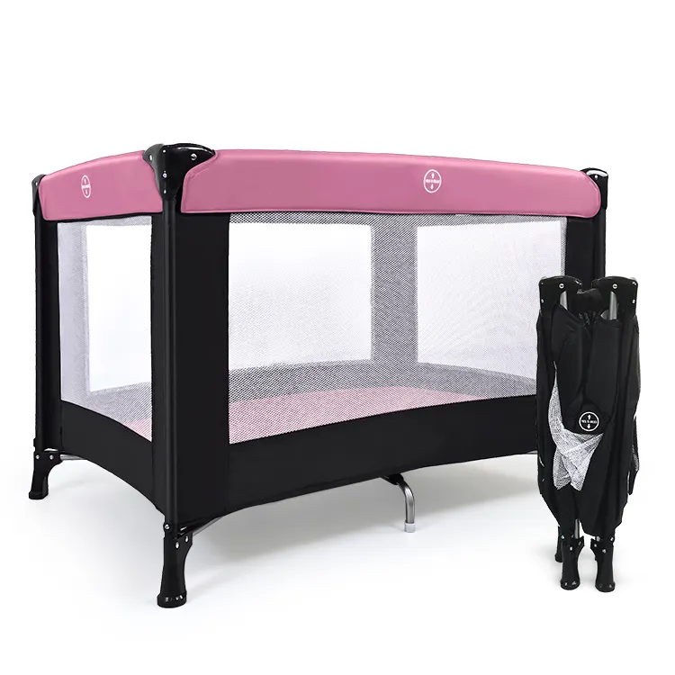 travel portable black hot sale baby play pen floding bed
