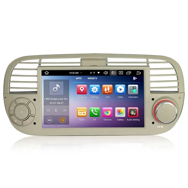Erisin ES8550FW 7 "Android 12 IPS Autoradio GPS Wireless CarPlay Auto Stereo per Fiat 500/500C/500S 500E Bluetooth 4G SIM Card