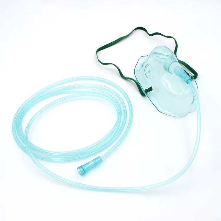 Prezzo basso s m l xl maschera respiratoria per ossigeno monouso chirurgica medica in pvc maschera per ossigeno con tubo
