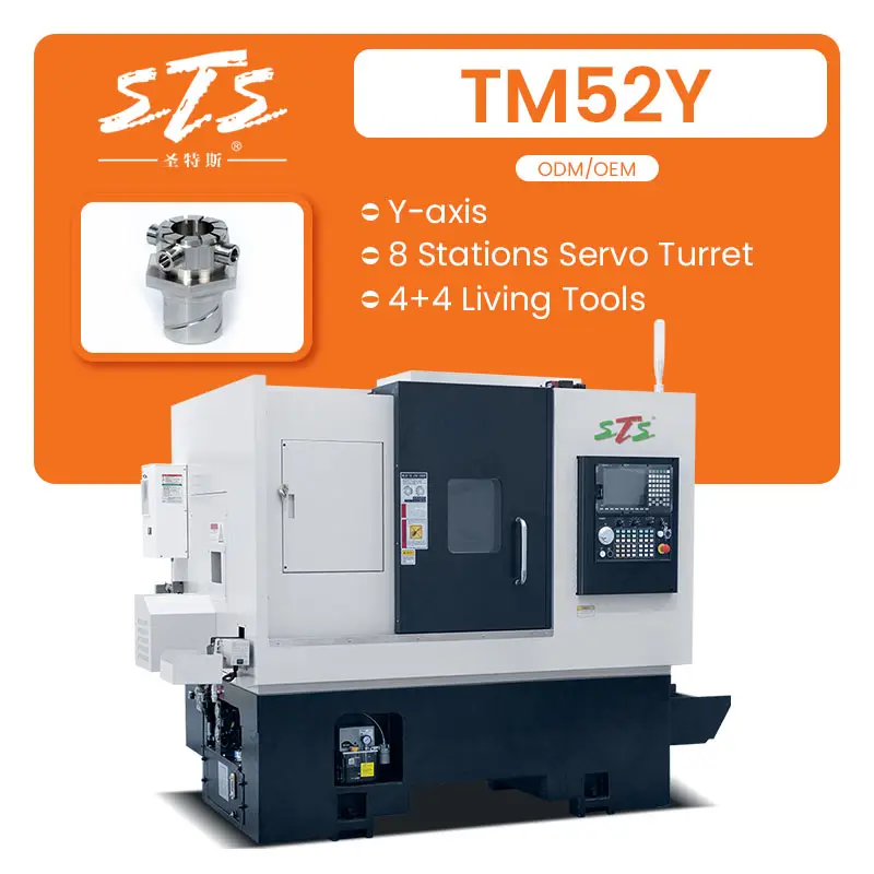 סיני מותג שמן ערפל אספן HXY52 הטוב ביותר מחיר רב ציר מיטה באלכסון cnc מפנה מחרטה 3 ציר